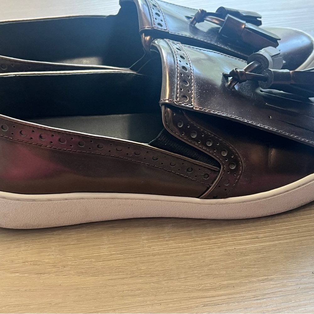 Women Michael Kors Brown Leather Loafers. Size 39.5